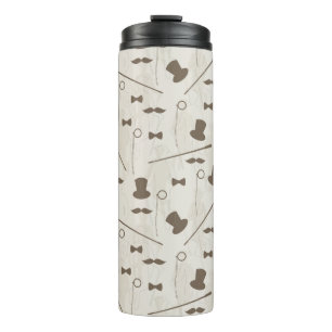 Retro Muster für Mann 2 Thermosbecher