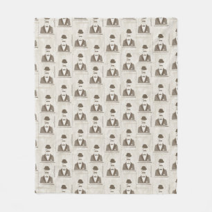 Retro Muster für Mann Fleecedecke