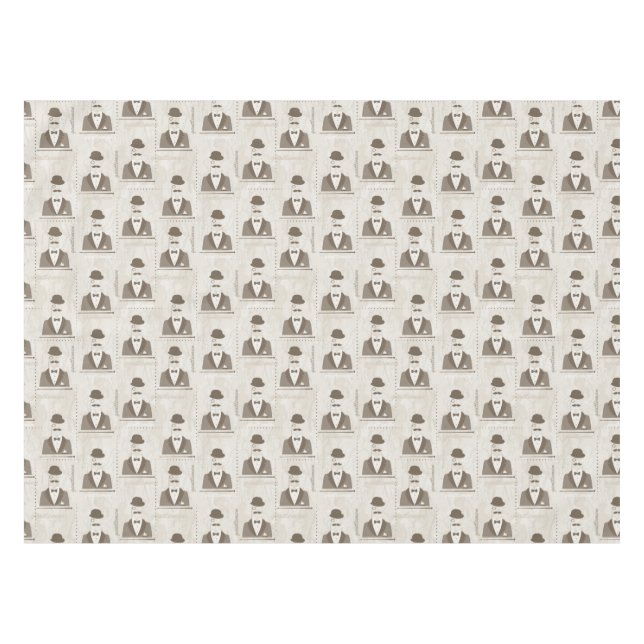 Retro Muster für Mann Tischdecke (Vorderseite (Horizontal))