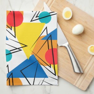 Retro-Muster für zeitgenössische geometrische Farb Handtuch