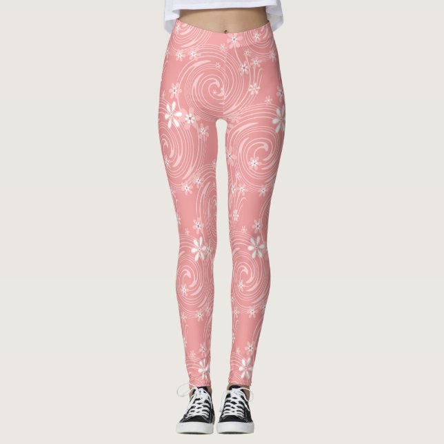Retro-Muster Leggings (Vorderseite)