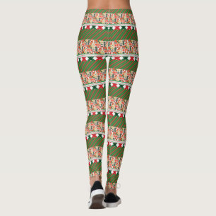 Retro-Muster Leggings