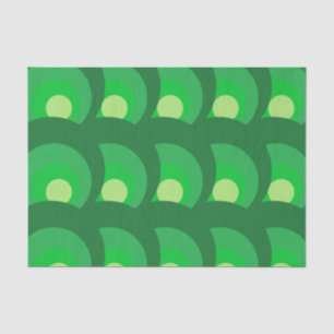 Retro-Muster mit grünen Kreisen Seidenpapier