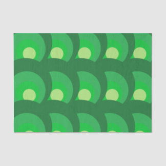 Retro-Muster mit grünen Kreisen Seidenpapier
