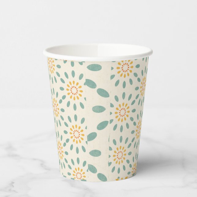 Retro Muster Papier Cup Pappbecher (Links)