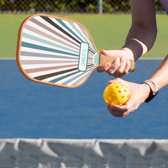 Retro-Muster Pickleball Schläger (InSitu)