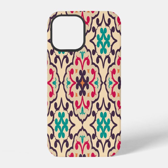 Retro-Muster: Tapete, Textildesign iPhone 12 Hülle (Rückseite)