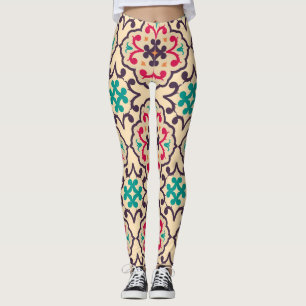 Retro-Muster: Tapete, Textildesign Leggings