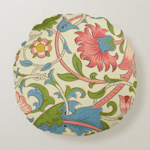 Retro-Muster vintage Blumenmuster Willam Morris sü Rundes Kissen
