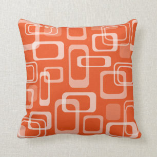Retro Musterdekor des Mod-60ers orange Throwkissen Kissen