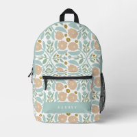 Retro Mute Blue Floral Muster