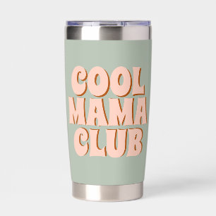 Retro Mütter Tag Coole Mama Club Blue Pink Thermobecher