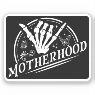 Retro-Mutterschaft Rock Skeleton Sarcastic Mama Ge Aufkleber