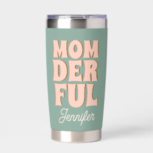 Retro Muttertag Coole Mama Club Blau Pink Thermobecher