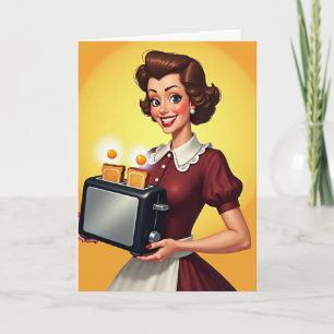 Retro-Muttertag-Toastkarte Karte