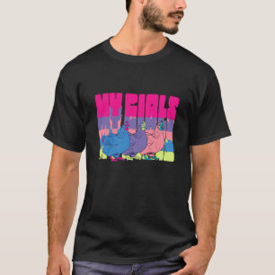 Retro My Girls Hühnerstall Geflügel Tier Lustig C T-Shirt