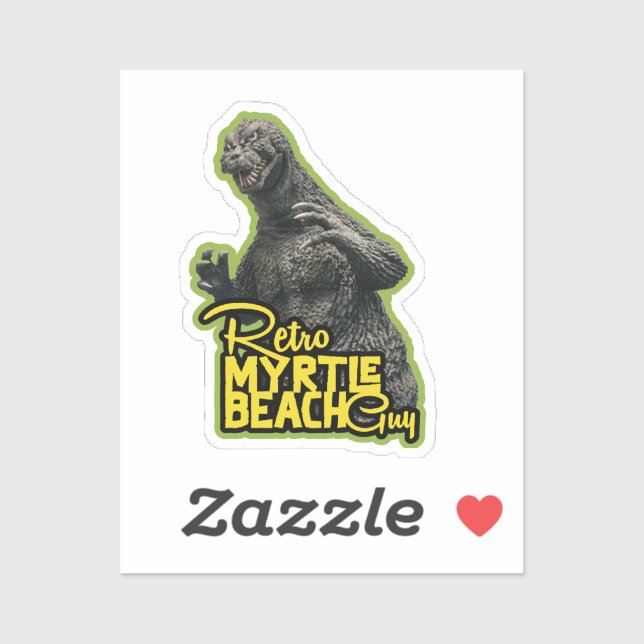 Retro Myrtle Beach Monster Aufkleber (Blatt)