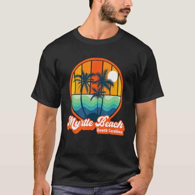 Retro Myrtle Beach South Carolina Summer Family Va T-Shirt (Vorderseite)