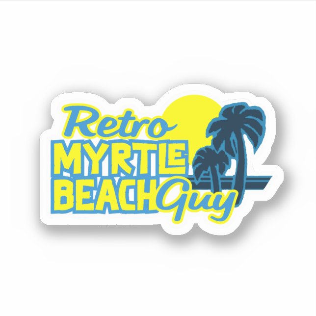 Retro Myrtle Beach Typ Aufkleber (Vorderseite)
