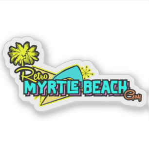 Retro Myrtle Beach Typ Aufkleber