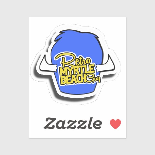 Retro Myrtle Beach Typ Lodge Hat Aufkleber (Blatt)
