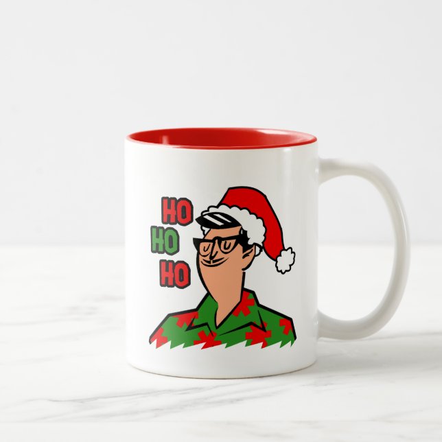Retro Myrtle Beach Typ Weihnachten Zweifarbige Tasse (Rechts)