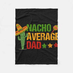 Retro Nacho Durchschnittlicher Vater für Cinco de Fleecedecke