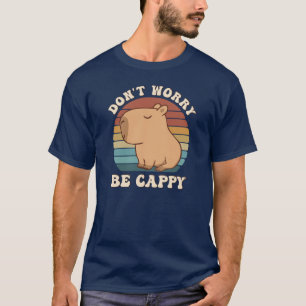Retro Nagetier Capybara Keine Sorge Sei Cappy Lust T-Shirt