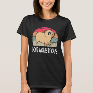 Retro Nagetier  Capybara Keine Sorge Sei Capy Vint T-Shirt