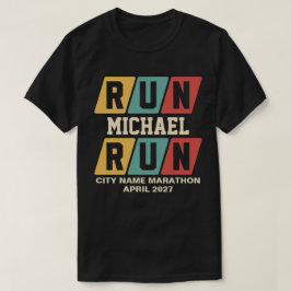 Retro-Name-Marathon-Unterstützung nach Maß T-Shirt