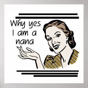 Retro Nana-T - Shirts und -geschenke Poster