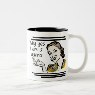 Retro Nanna T - Shirts und Geschenke Zweifarbige Tasse