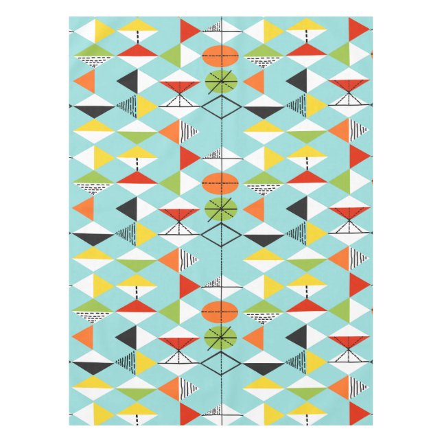 Rétro nappe de motif de harlequin (Devant)