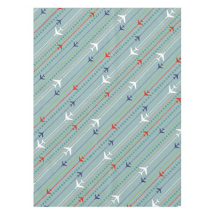 Rétro nappe de tissu de motif d'avion