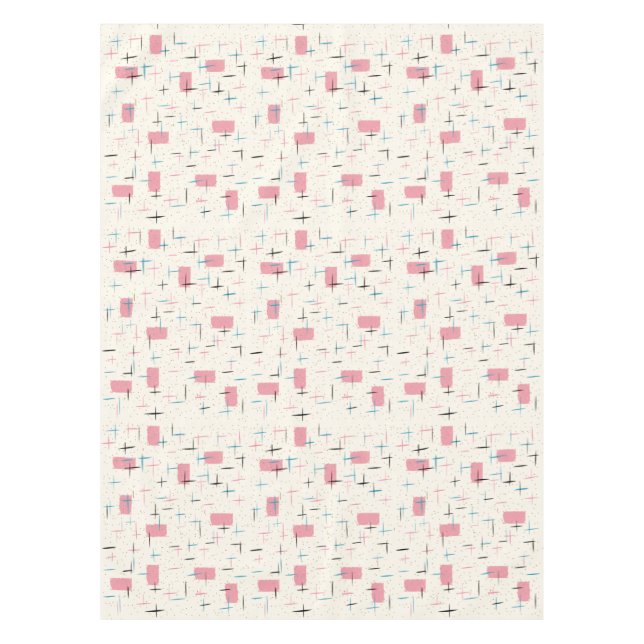 Rétro nappe rose atomique de motif (Devant)