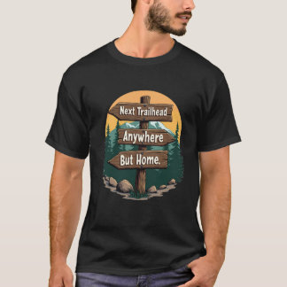 Retro-Nationalpark-Wanderweg-Schild Wanderabenteue T-Shirt