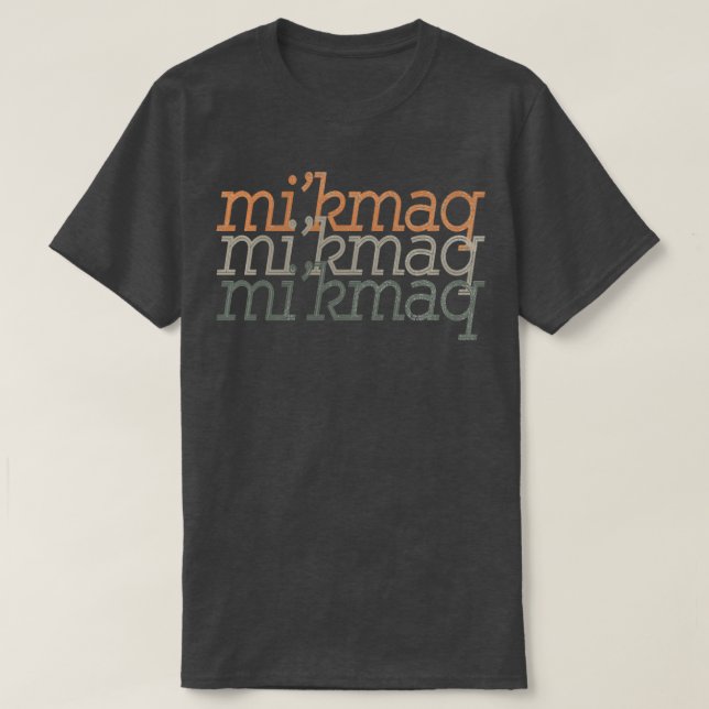 Retro Native American Proud ist Mikmaq Geschenk  T-Shirt (Design vorne)