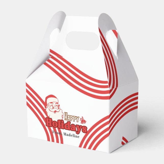 Retro naughty Santa Claus Geschenkschachtel (Vorderseite)