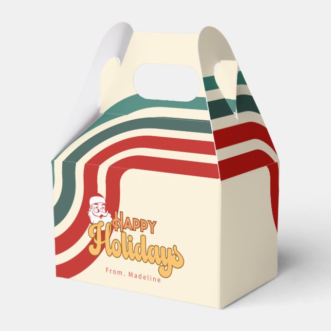 Retro naughty Santa Claus Geschenkschachtel (Vorderseite)