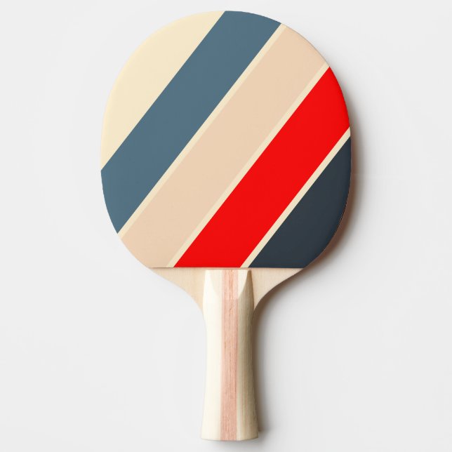 Retro Nautic Rainbow Bold gestreift Tischtennis Schläger (Vorderseite)