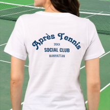 Retro Navy Après Tennis Social Club Custom Weiß