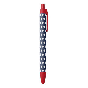 Retro Navy Blue Polka Dot Office schreibt Pen Gesc Kugelschreiber