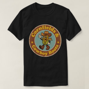 Retro Nebraska Abzeichen_ Mais Tipping Husk Hat St T-Shirt