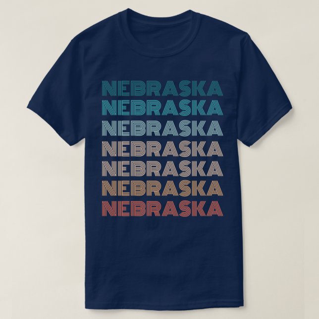 Retro Nebraska Vintage amerikanische Staaten Gesch T-Shirt (Design vorne)