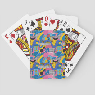 Retro-Neo-Pop-Abstrakte Geometrische Spielkarten