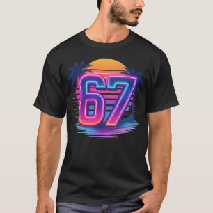 Retro Neon 67 Ästhetik T-Shirt