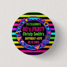 Retro Neon 80s Birthday adult Party