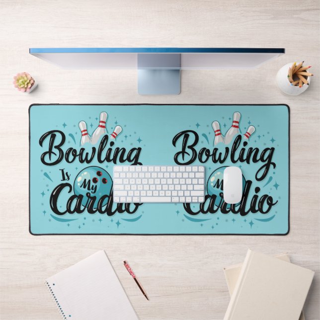 Retro Neon "Bowling Is My Cardio" Funny Bowling (Bureau 1)