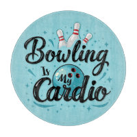Retro Neon "Bowling Is My Cardio" Funny Bowling