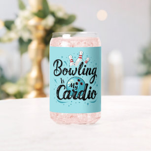 Retro Neon "Bowling ist mein Cardio" Lustiges Bowl Dosenglas
